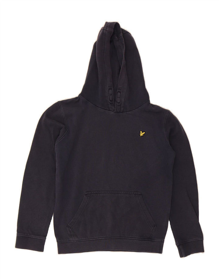 LYLE & SCOTT Boys Hoodie Jumper 10-11 Years Navy Blue Cotton Vintage Lyle & Scott and Second-Hand Lyle & Scott from Messina Hembry 