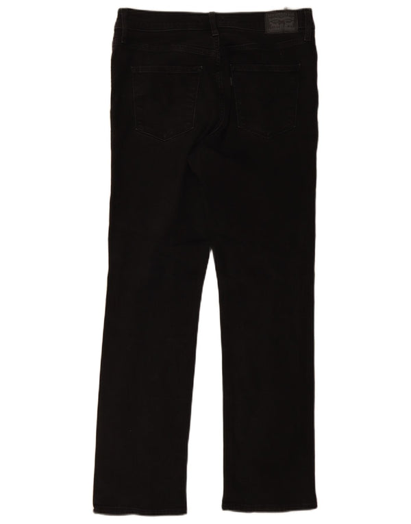 Calça jeans feminina Levi's 314 Shaping Straight W31 L30 algodão preto