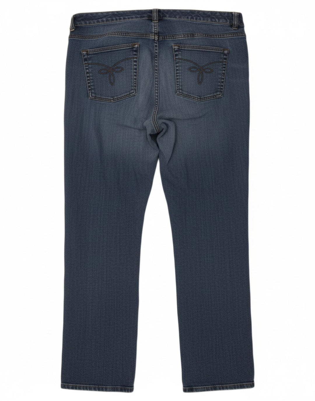 Calça jeans reta feminina CHAPS US 16 2XL W38 L28 algodão azul