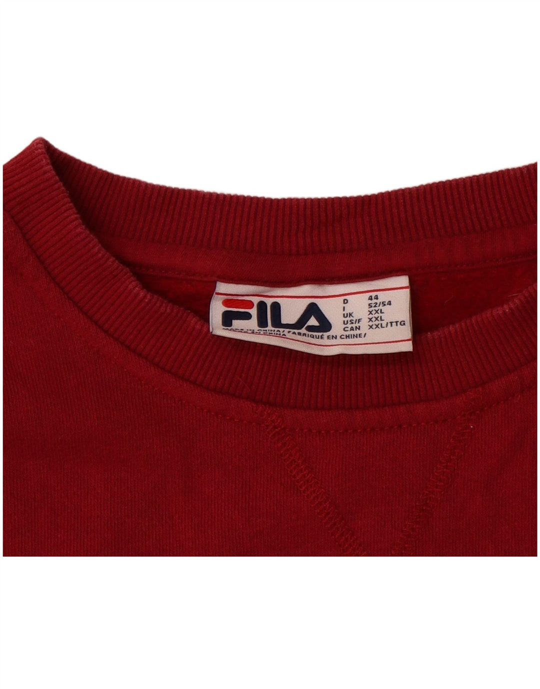 FILA moletom feminino jumper UK 20 2XL algodão vermelho