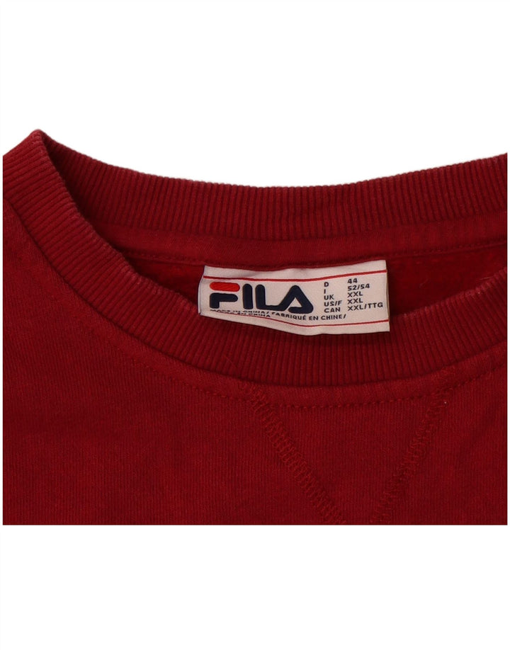 FILA moletom feminino jumper UK 20 2XL algodão vermelho