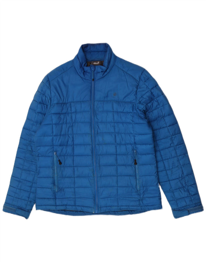 Jaqueta acolchoada masculina Jack Wolfskin Reino Unido 36/38 poliéster azul pequeno