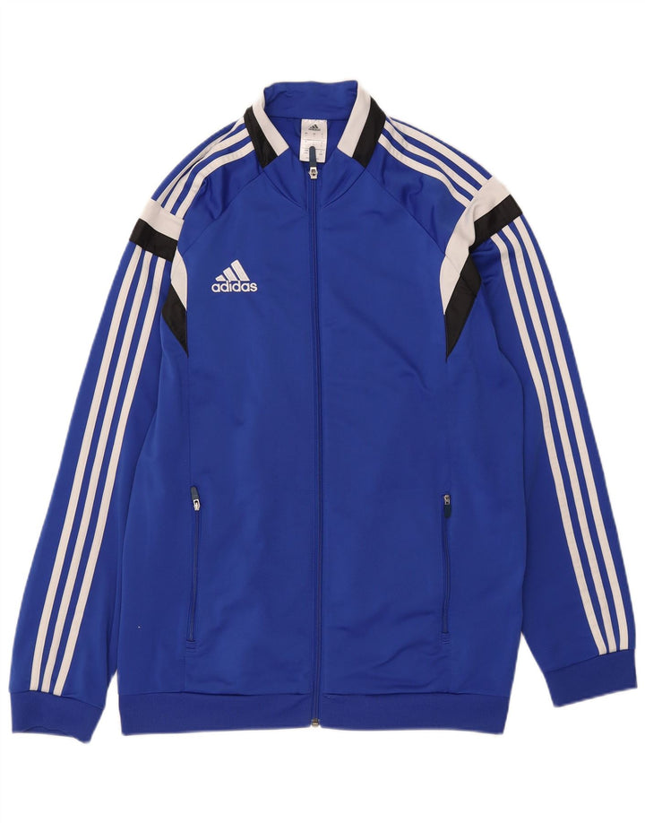Adidas Mens Treino Top Jaqueta Grande Azul Colorblock Poliéster