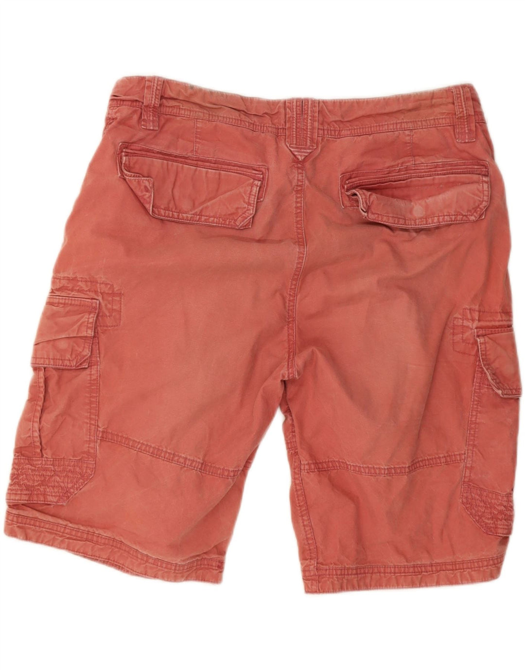 Shorts cargo masculino Fat Face W36 grande algodão vermelho