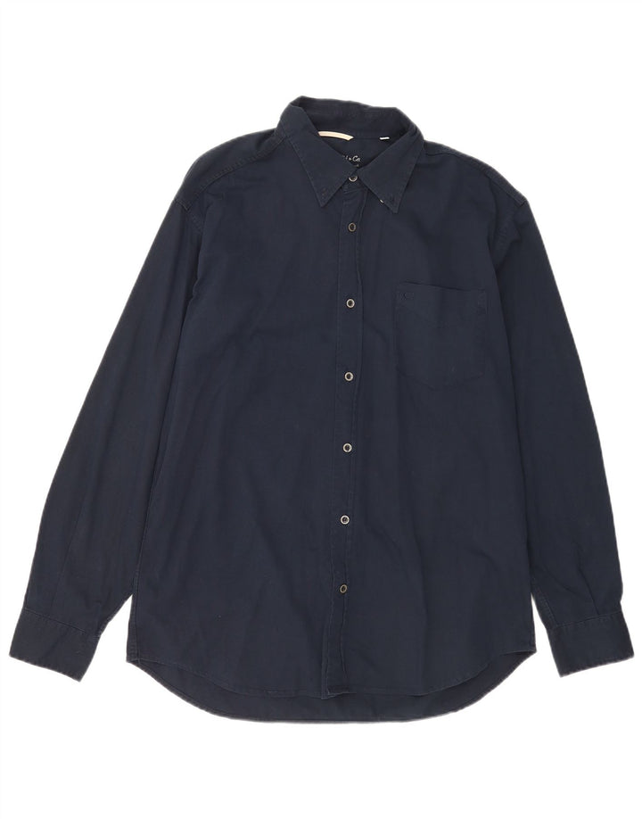 Camisa masculina Carrera grande algodão azul marinho