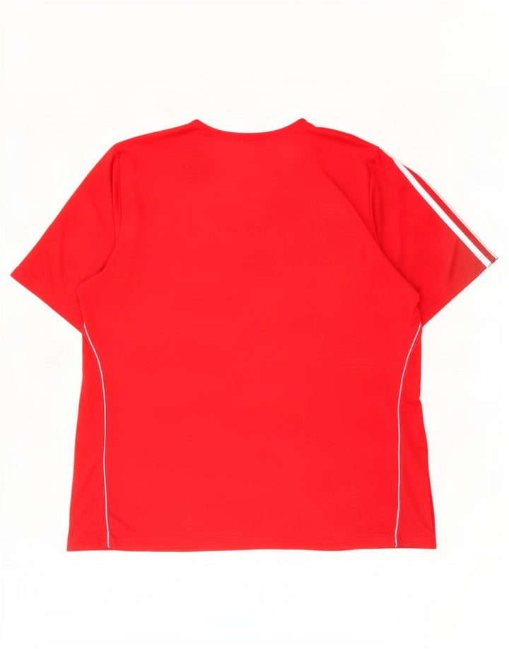 Adidas Mens Climalite Camiseta Top 2XL Poliéster Vermelho