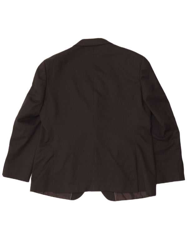 Jaqueta blazer masculina de 2 botões Marks & Spencer Reino Unido 46 XL preto poliéster