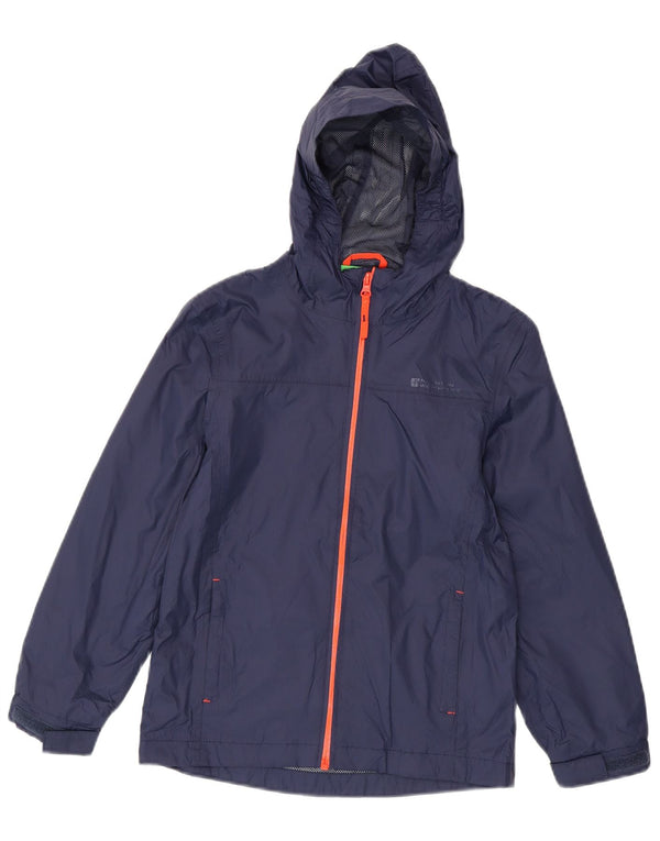 MOUNTAIN WAREHOUSE Jaqueta de chuva com capuz para meninos 9-10 anos azul marinho nylon