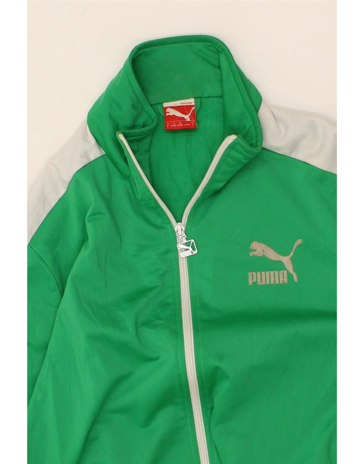 PUMA Mens Tracksuit Top Jaqueta Grande Poliéster Verde