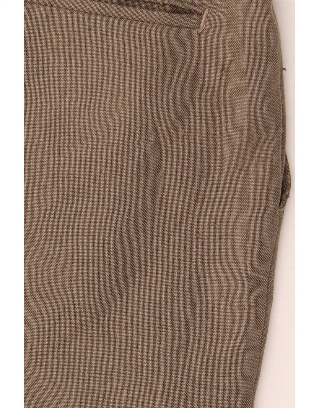Calça masculina Farah Pegged Suit W42 L30 poliéster marrom