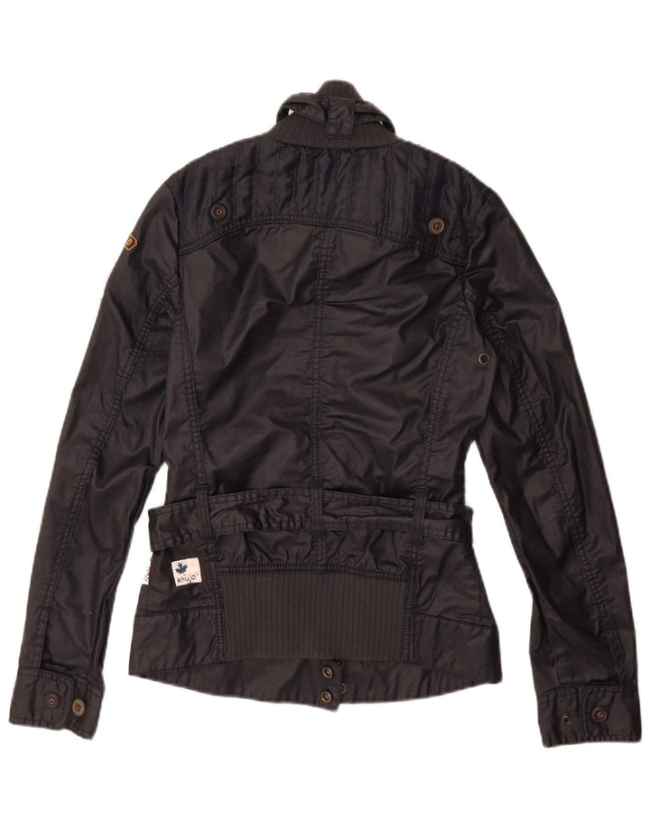 Jaqueta utilitária feminina KHUJO UK 10 algodão azul marinho pequeno