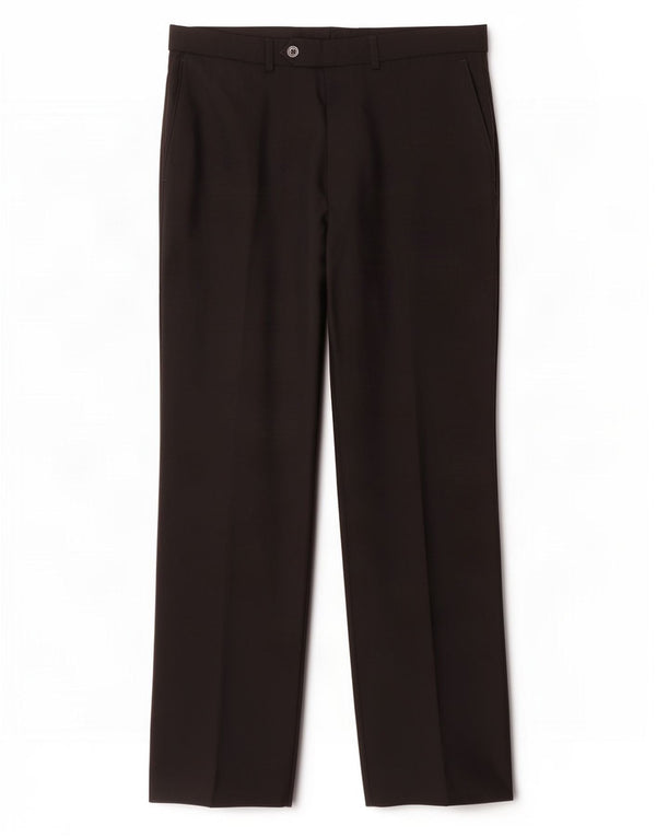 Calça masculina de terno reto Marks & Spencer W34 L33 lã preta
