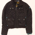 Jaqueta utilitária acolchoada feminina Superdry UK 10 pequena nylon preta