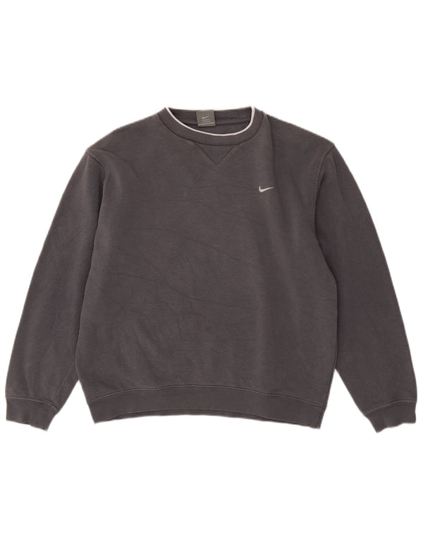 Moletom Nike Boys Jumper 12-13 anos grande cinza algodão