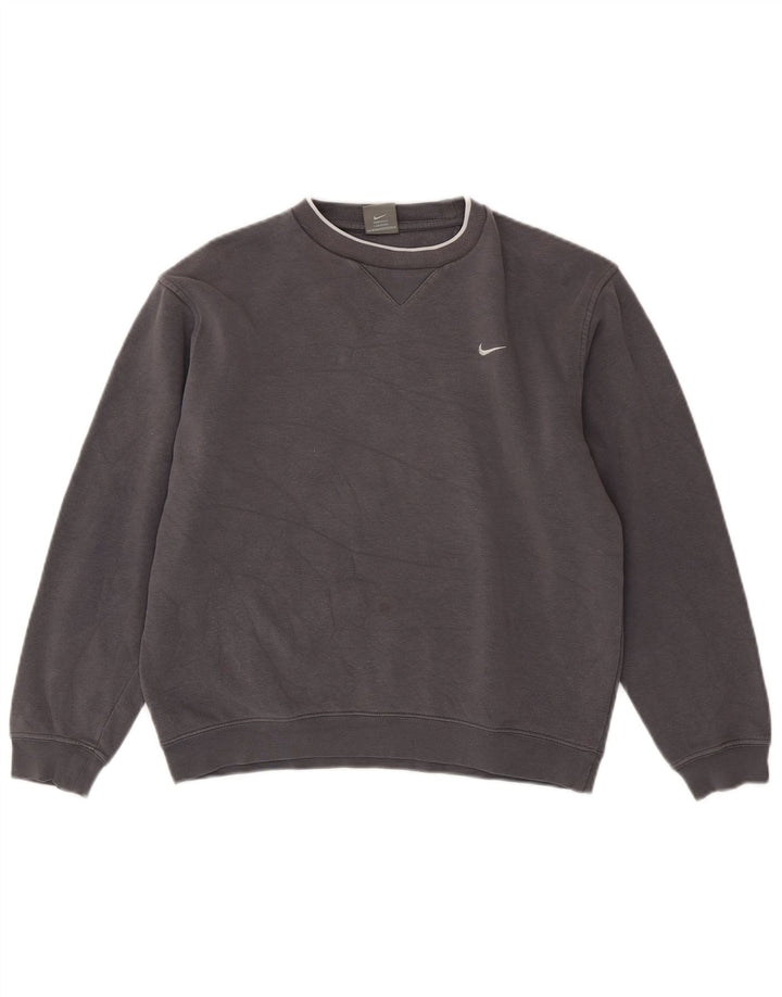 Moletom Nike Boys Jumper 12-13 anos grande cinza algodão