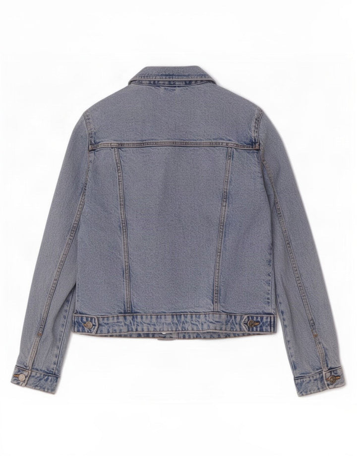Jaqueta jeans feminina Zara Reino Unido 14 grande azul