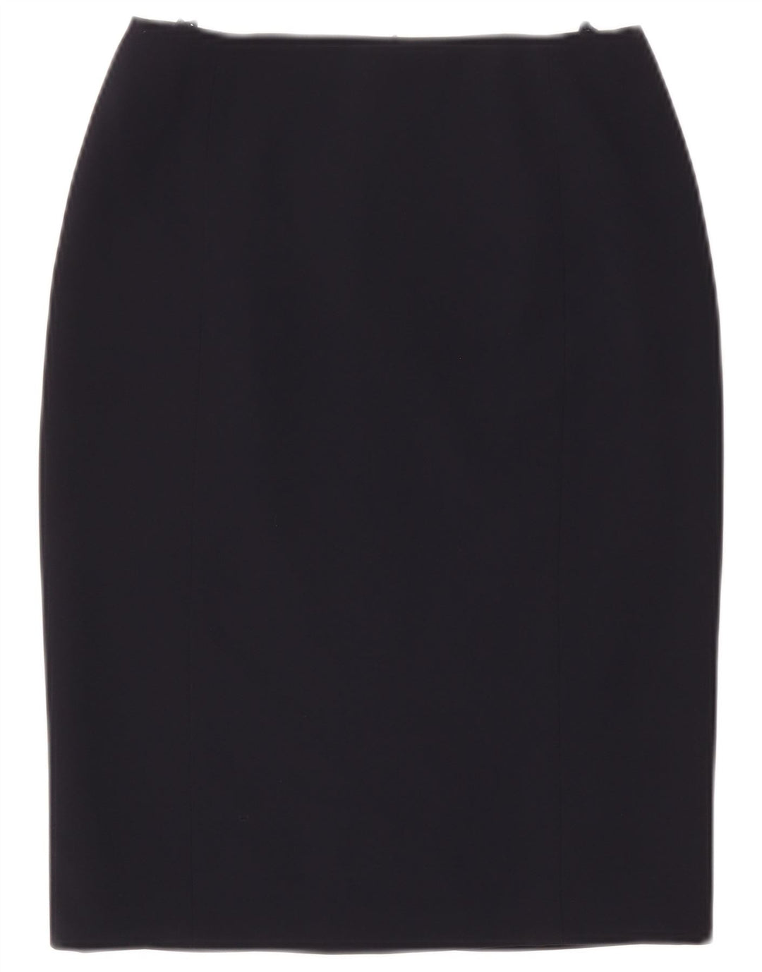 Saia lápis feminina Basler W26 pequena triacetato azul marinho