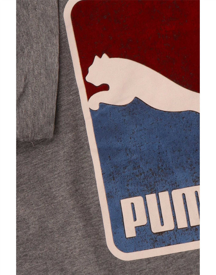 Puma Camiseta Masculina Graphic Top Grande Cinza