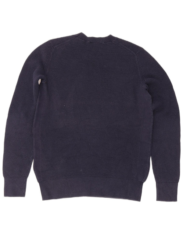 Suéter feminino Gap com gola redonda, Reino Unido 6 XS, azul marinho, algodão