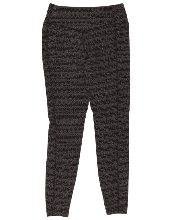 Leggings Nike Dri Fit Femininas UK 10 Pequenas Listradas Pretas de Algodão