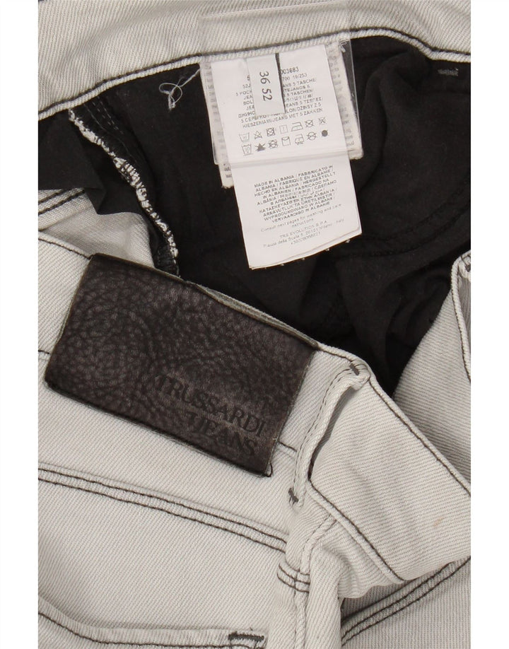Trussardi Mens Slim Jeans W36 L27 Cinza Algodão