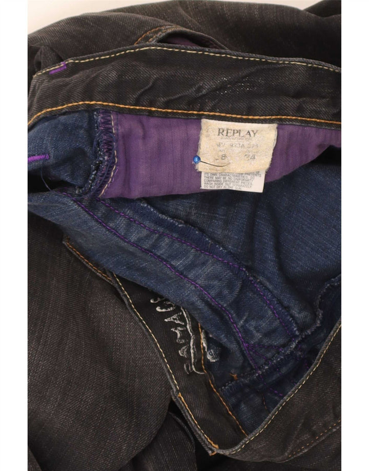 Replay Calça jeans reta masculina W38 L34 preta