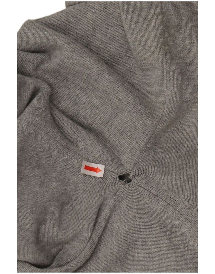 Suéter masculino NAUTICA com zíper e gola XL cinza Argyle/algodão diamante