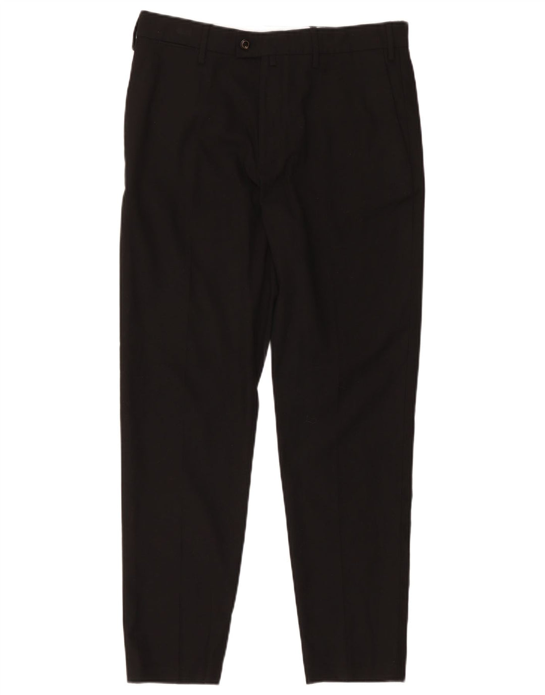 Zara Mens Slim Suit Calças EU 40 Médio W31 L27 Poliéster Preto