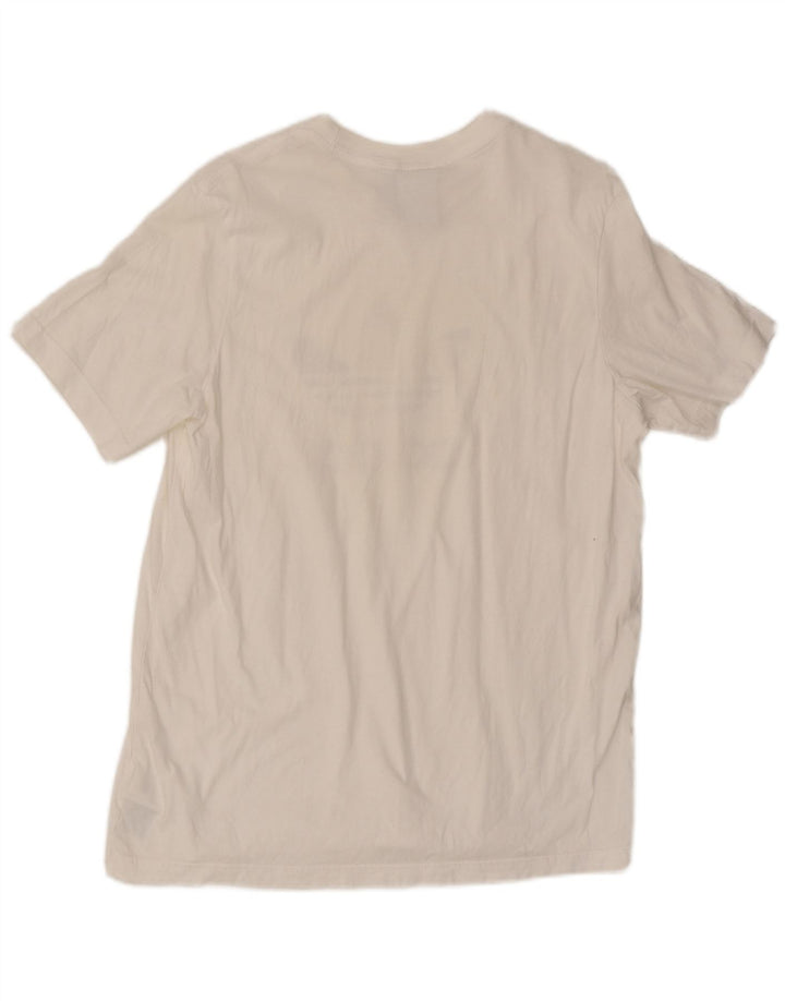 Adidas Mens Graphic T-Shirt Top Grande Algodão Branco