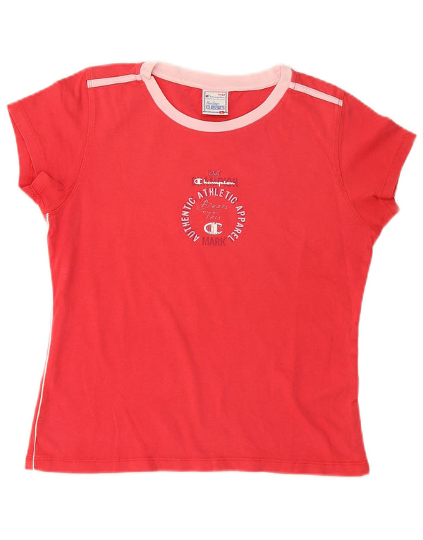 Camiseta Feminina Champion Crop Graphic Top UK 14 Grande Rosa