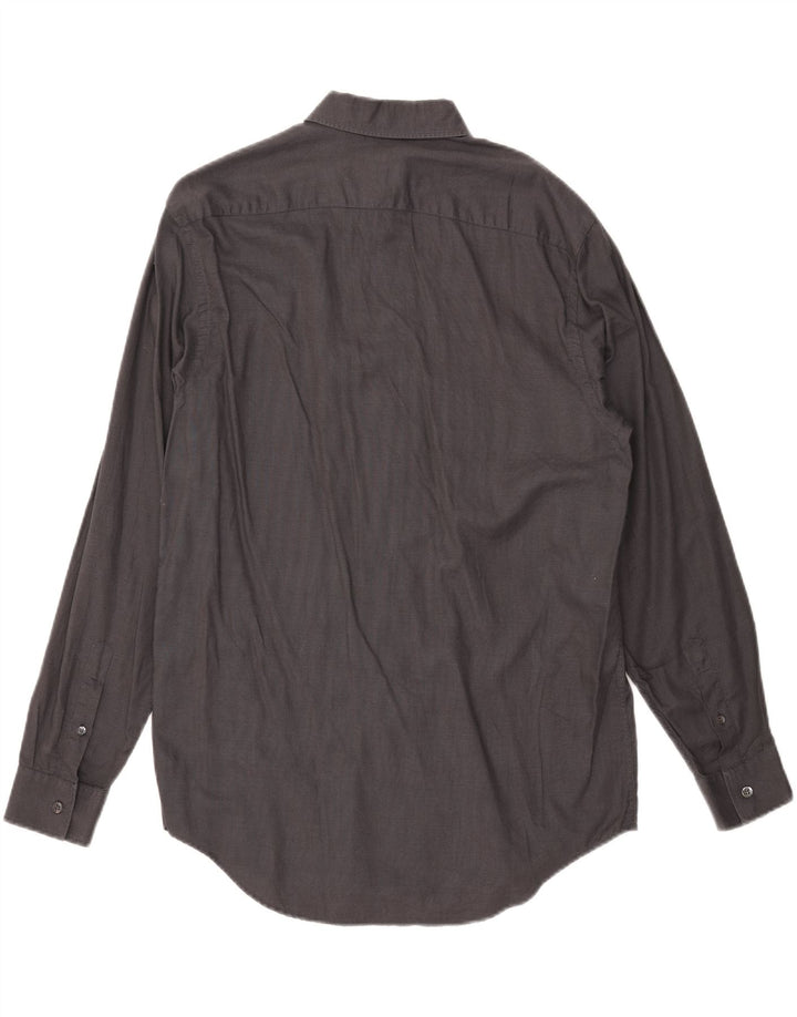 Camisa masculina Calvin Klein tamanho 41 algodão cinza médio