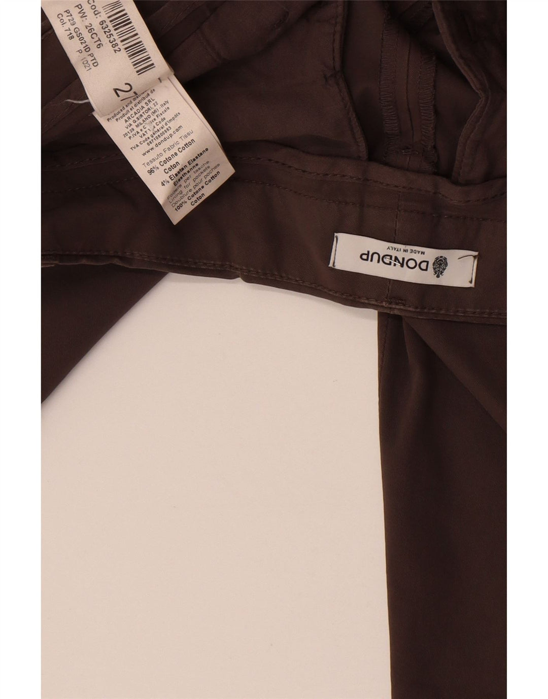 Calça Chino Dondup Feminina Slim W27 L27 Algodão Cinza