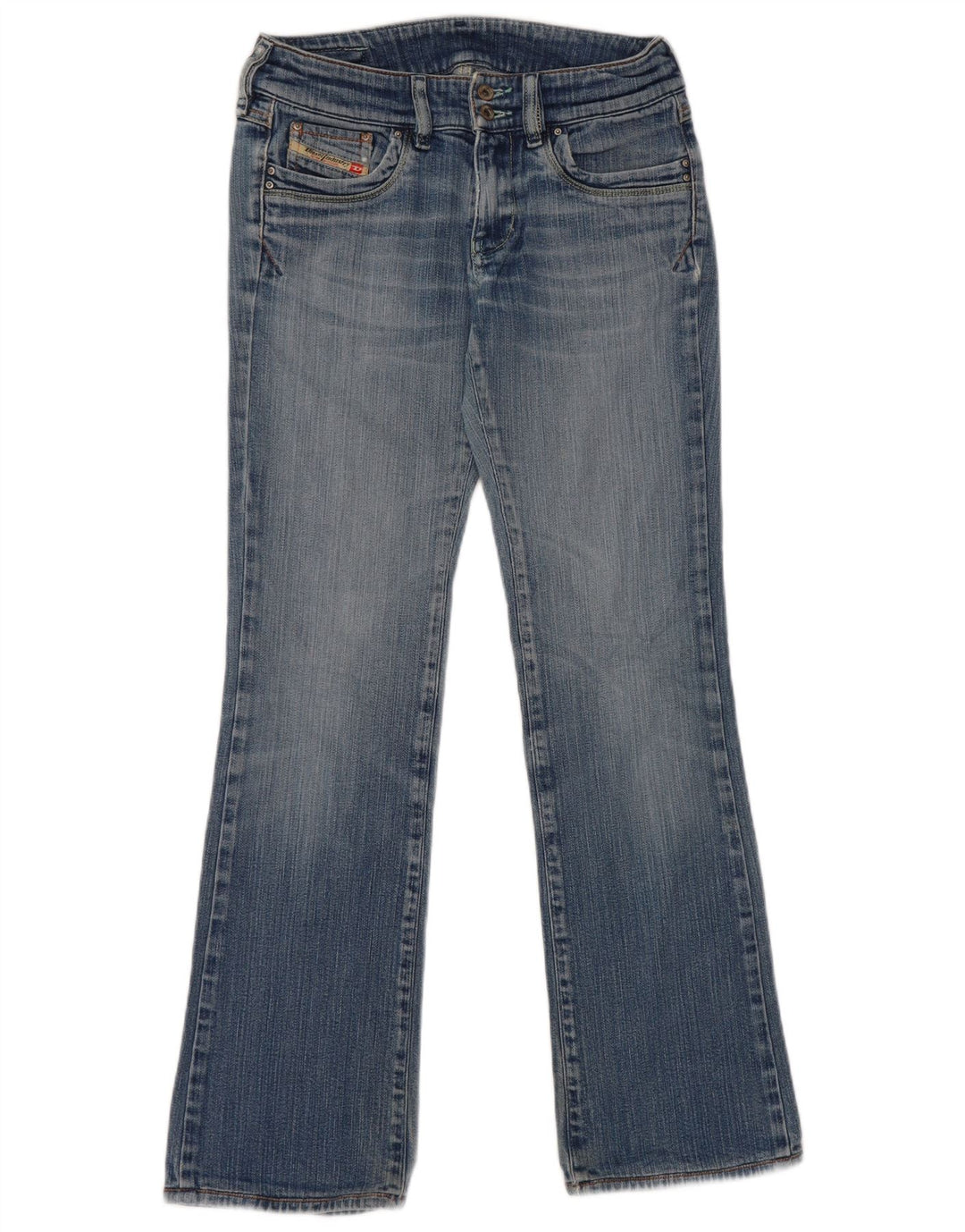 Diesel feminino bootcut jeans W28 L28 azul algodão