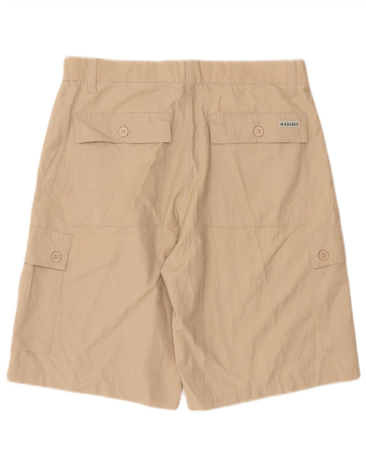 Shorts cargo masculino vintage IT 48 médio W32 bege
