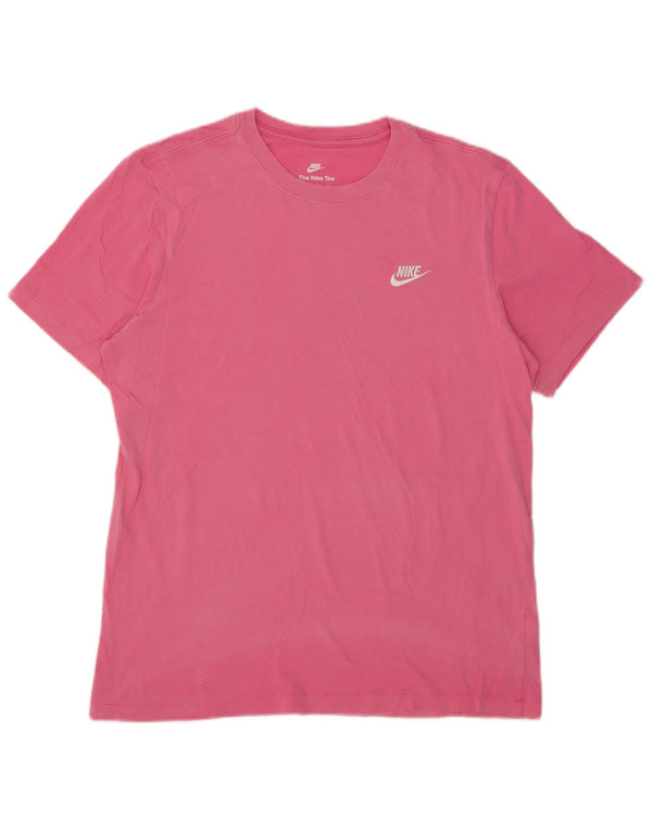 Camiseta masculina Nike grande algodão rosa