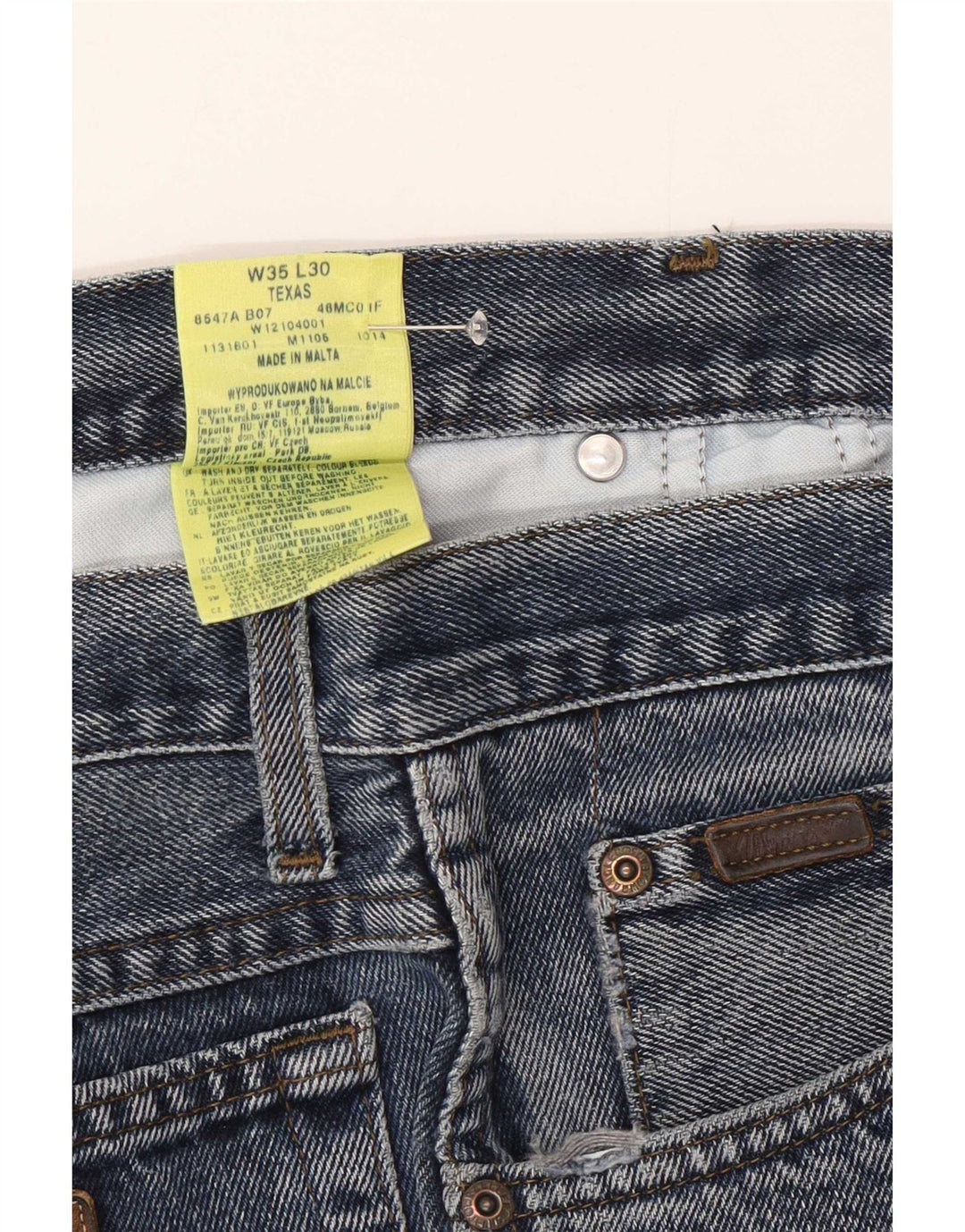 Wrangler Masculino Texas Straight Jeans W35 L30 Azul Algodão