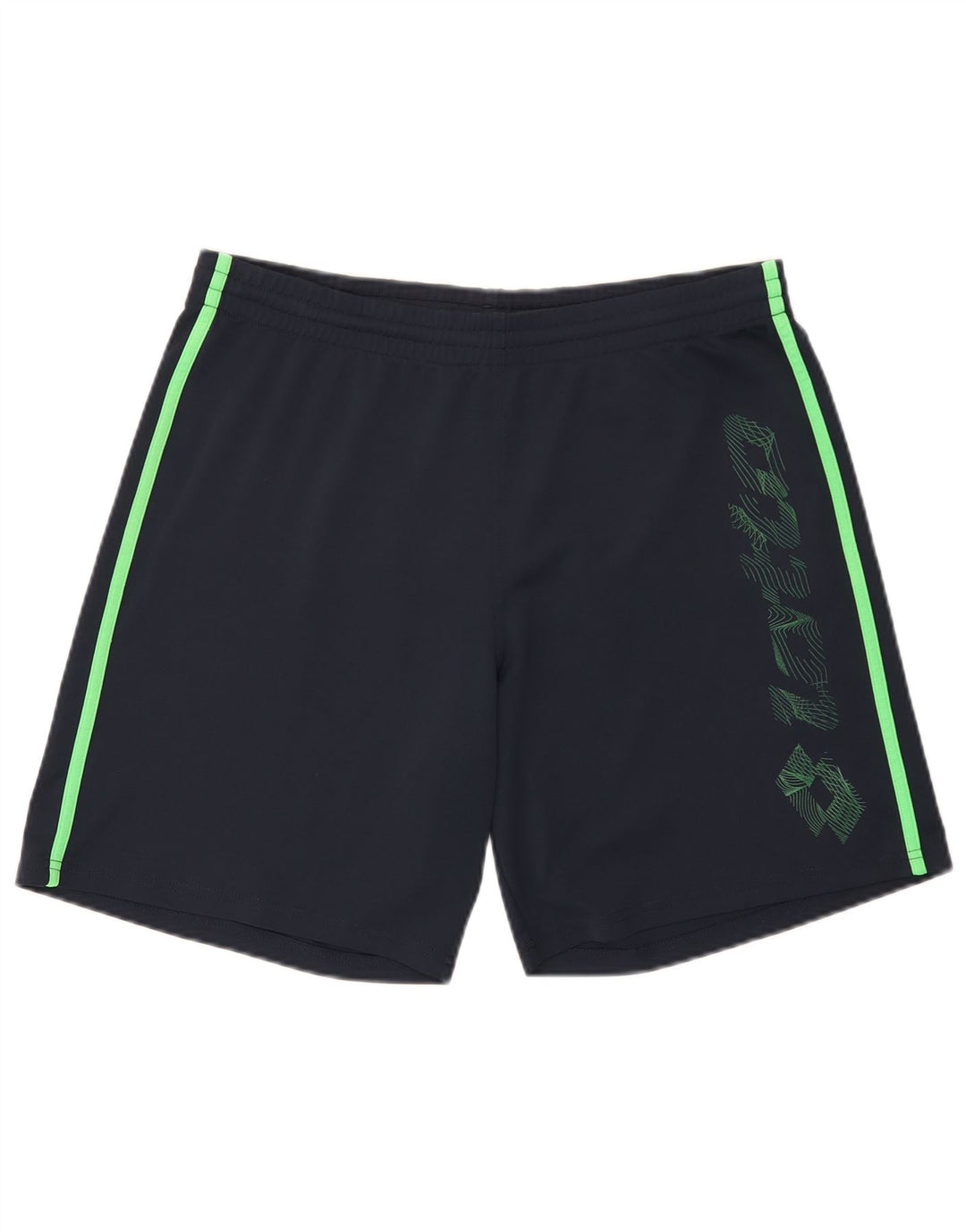 Shorts esportivos gráficos masculinos Lotto médio bloco colorido azul marinho