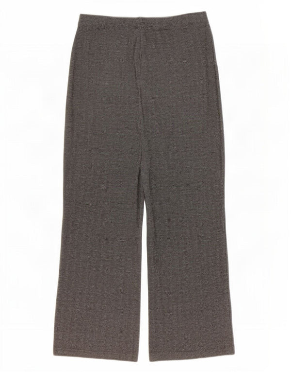 Calça casual feminina de perna larga Marks & Spencer W32 L27 cinza
