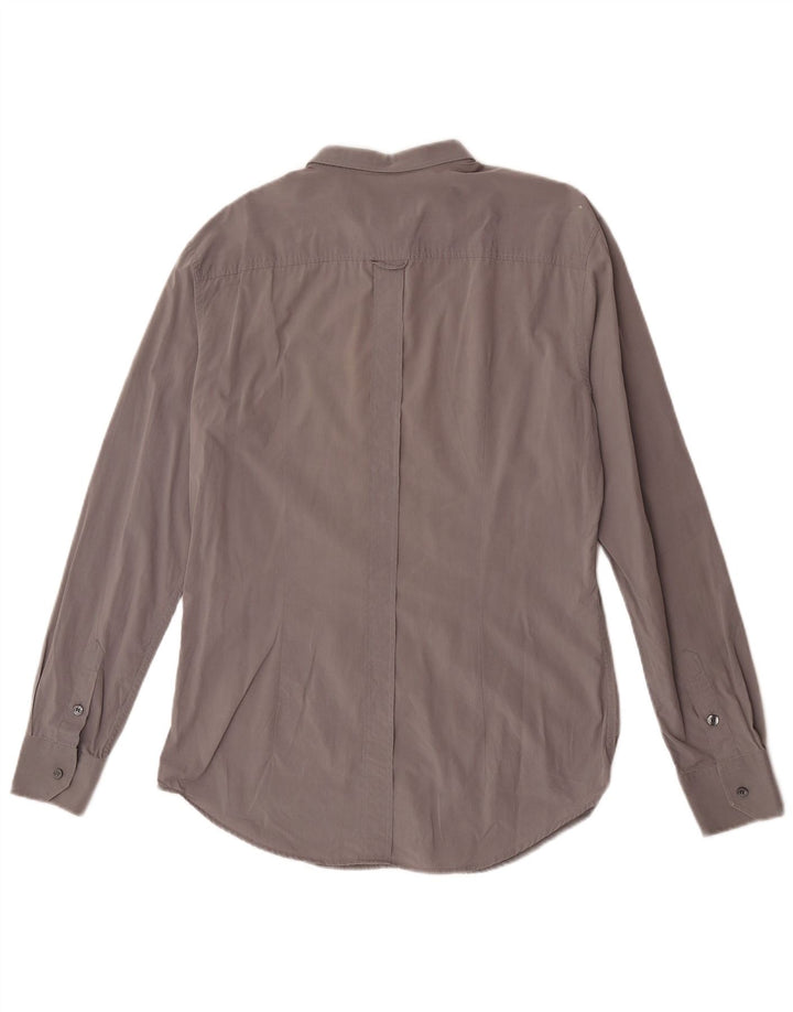 Camisa Slim Masculina Dolce & Gabbana IT 52 Grande Algodão Cinza