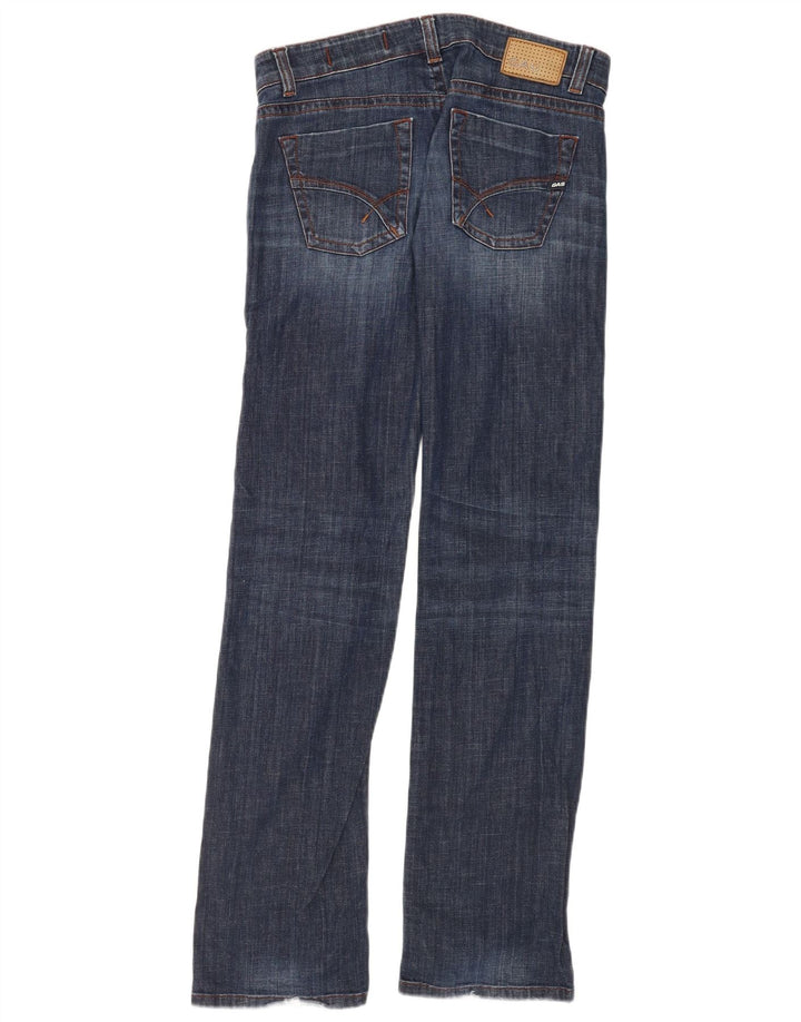 Jeans retos femininos Gas W29 L34 algodão azul