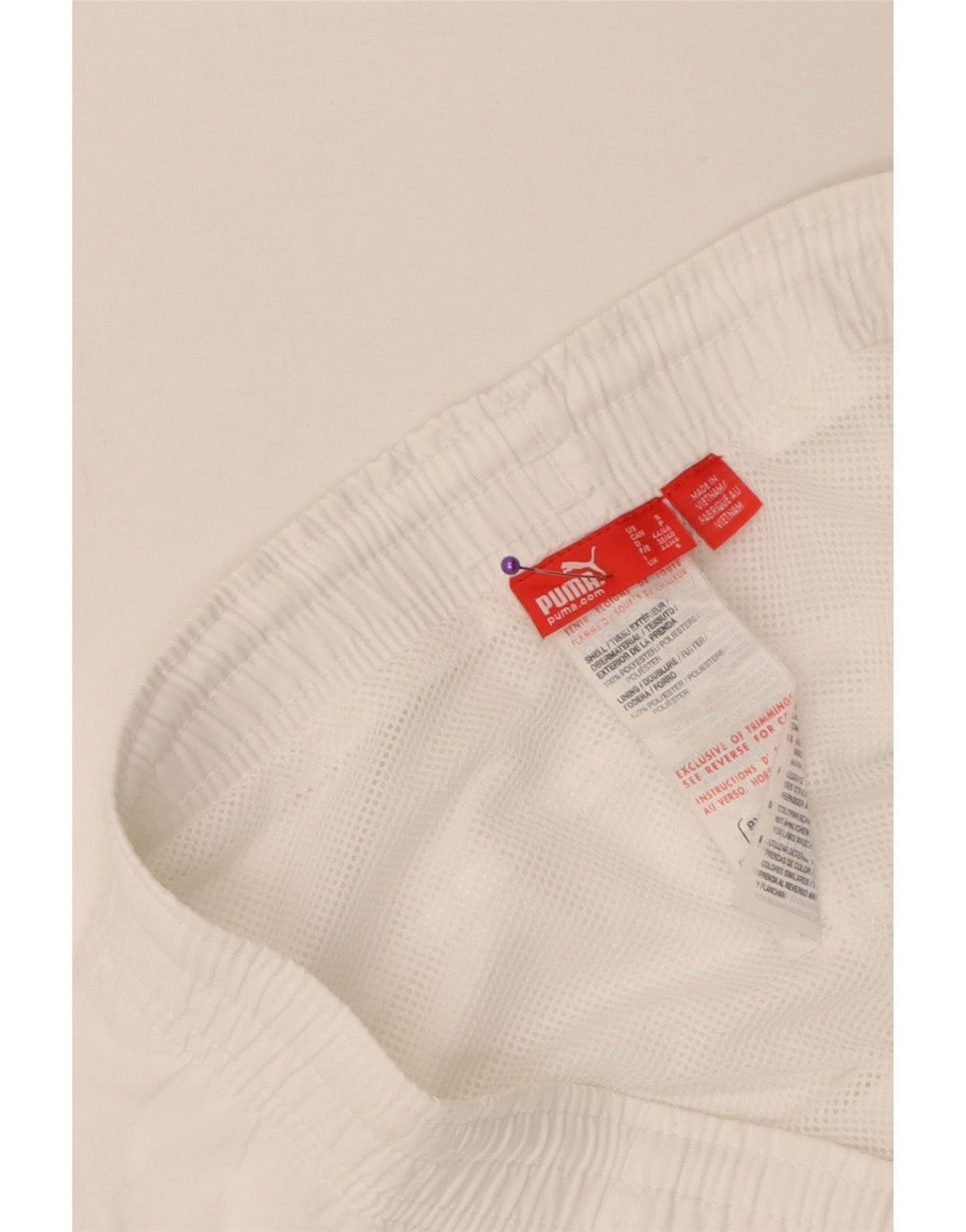 Puma Mens Graphic Bermuda Sport Shorts Pequeno Poliéster Branco