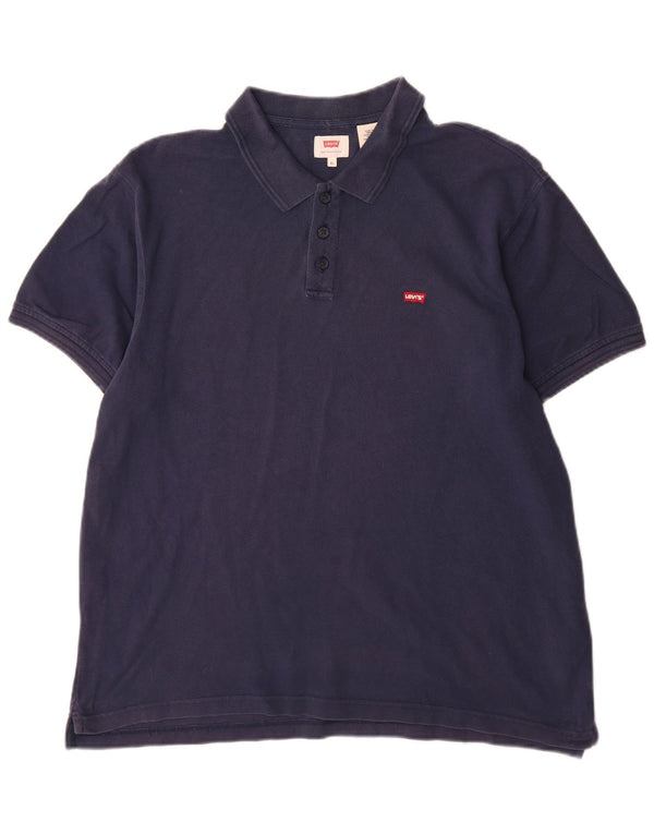 Camisa polo masculina Levi's XL azul marinho algodão