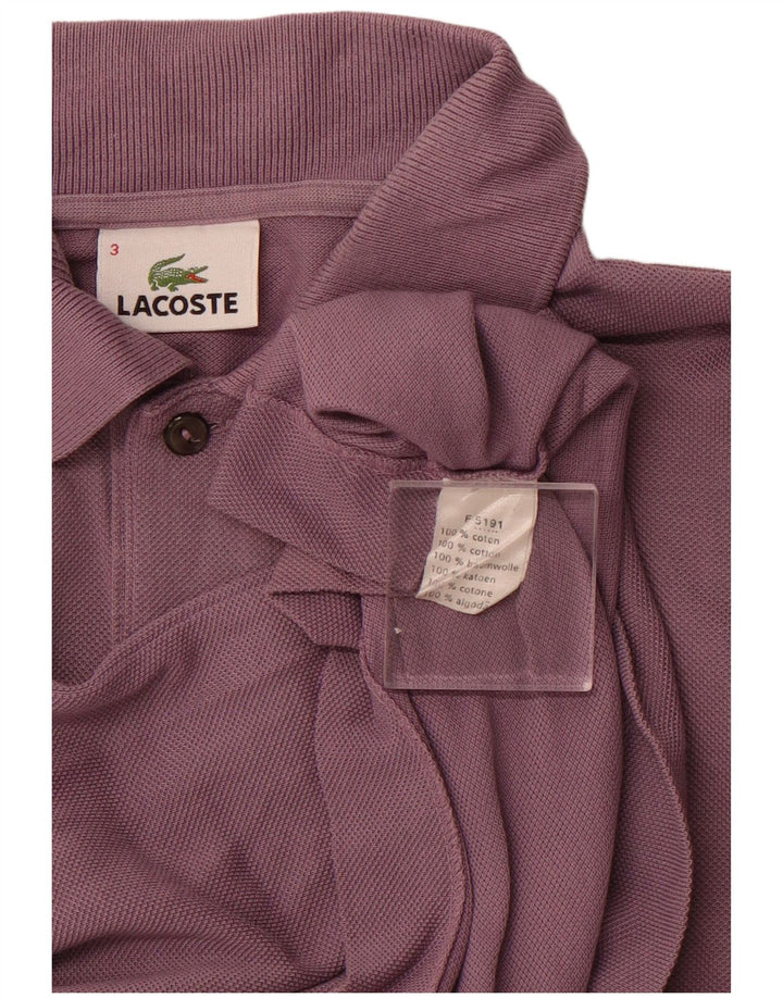 Camisa polo masculina LACOSTE tamanho 3 pequeno algodão roxo