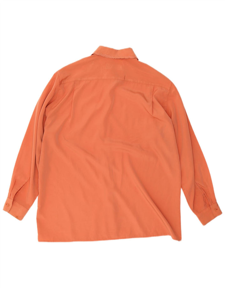 Blusa feminina Cacharel UK 16 grande laranja poliéster