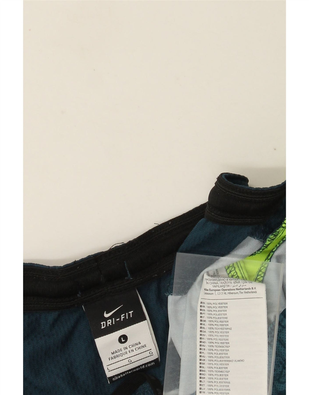 Shorts esportivos masculinos Nike Dri Fit grande poliéster camuflado azul