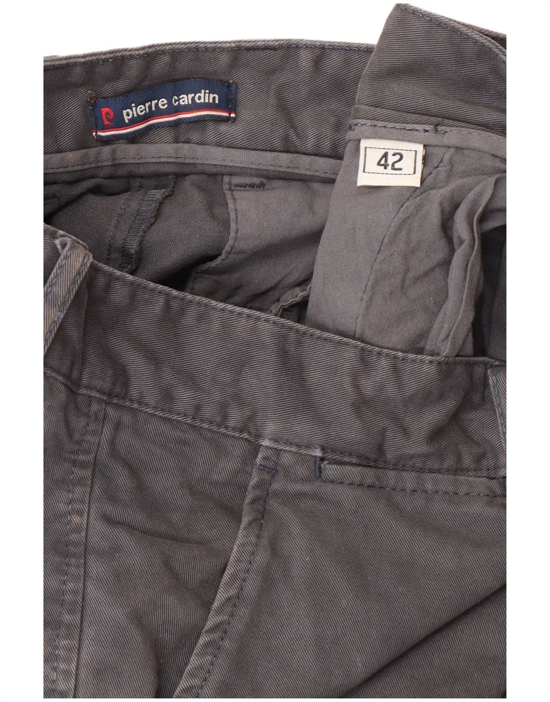 Pierre Cardin Calça Chino Masculina Reta W32 L33 Cinza