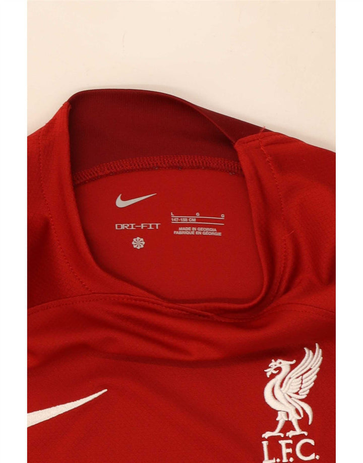 Camiseta Nike Boys Liverpool Graphic Top 12-13 anos grande poliéster vermelho