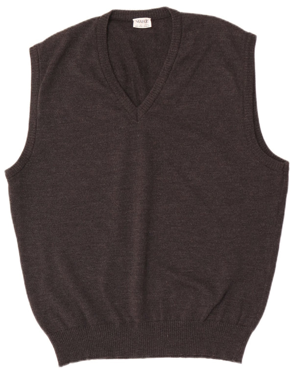 Regata masculina Marz Vest EU 54 grande lã cinza