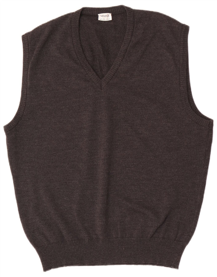 Regata masculina Marz Vest EU 54 grande lã cinza