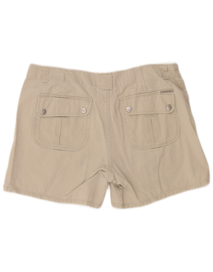 Shorts feminino CALVIN KLEIN EUA 10 médio W27 algodão verde
